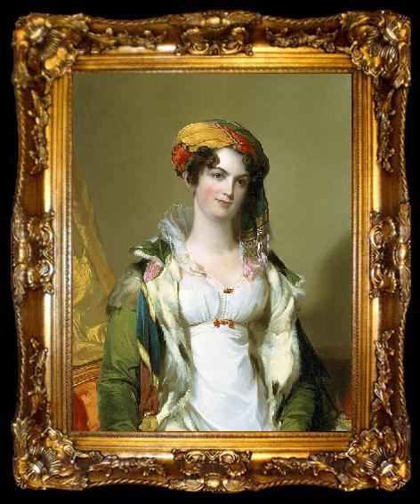 framed  Thomas Sully Mrs. Robert Gilmor,, ta009-2
